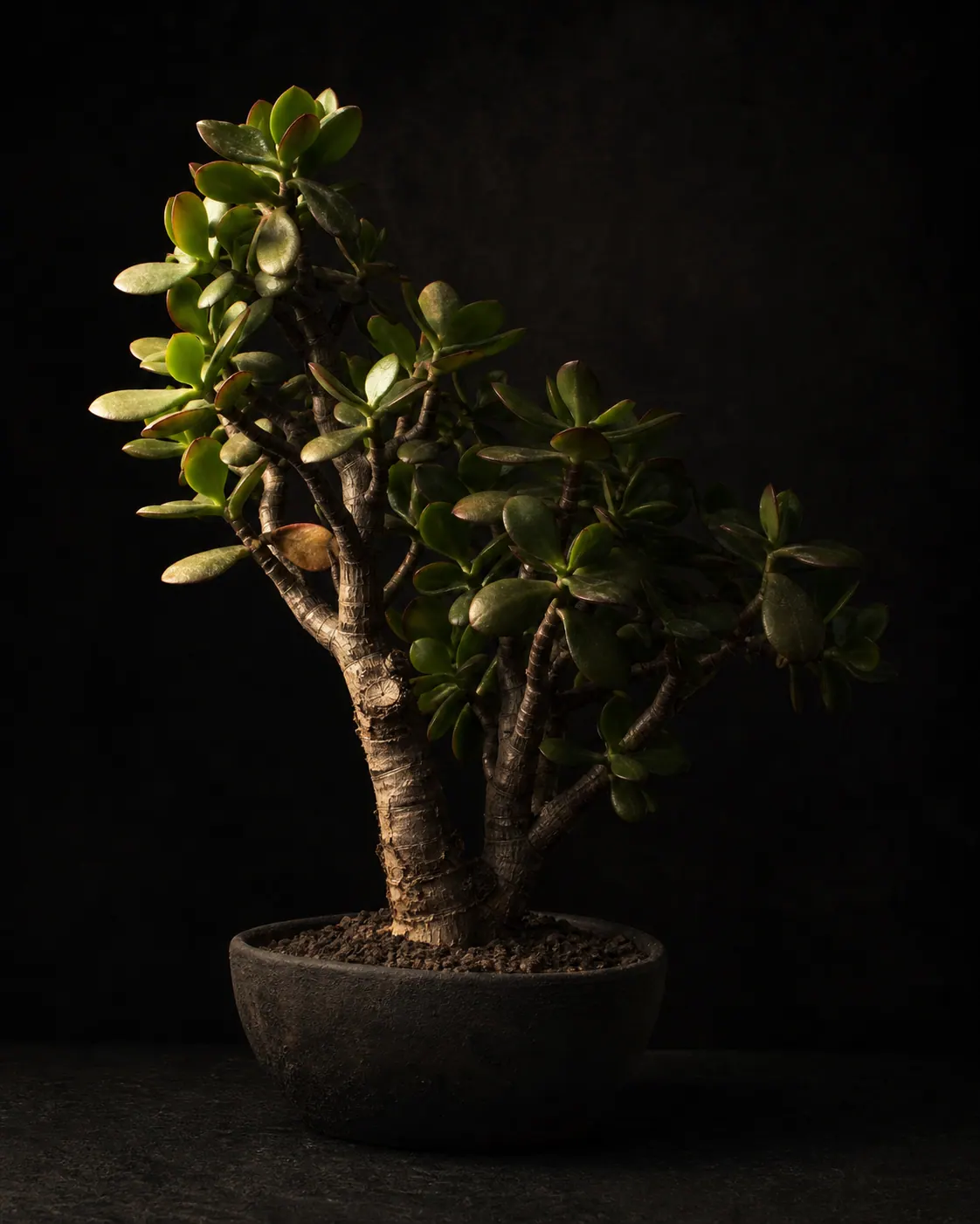 Jade Plant, a Botanical Nocturne portrait