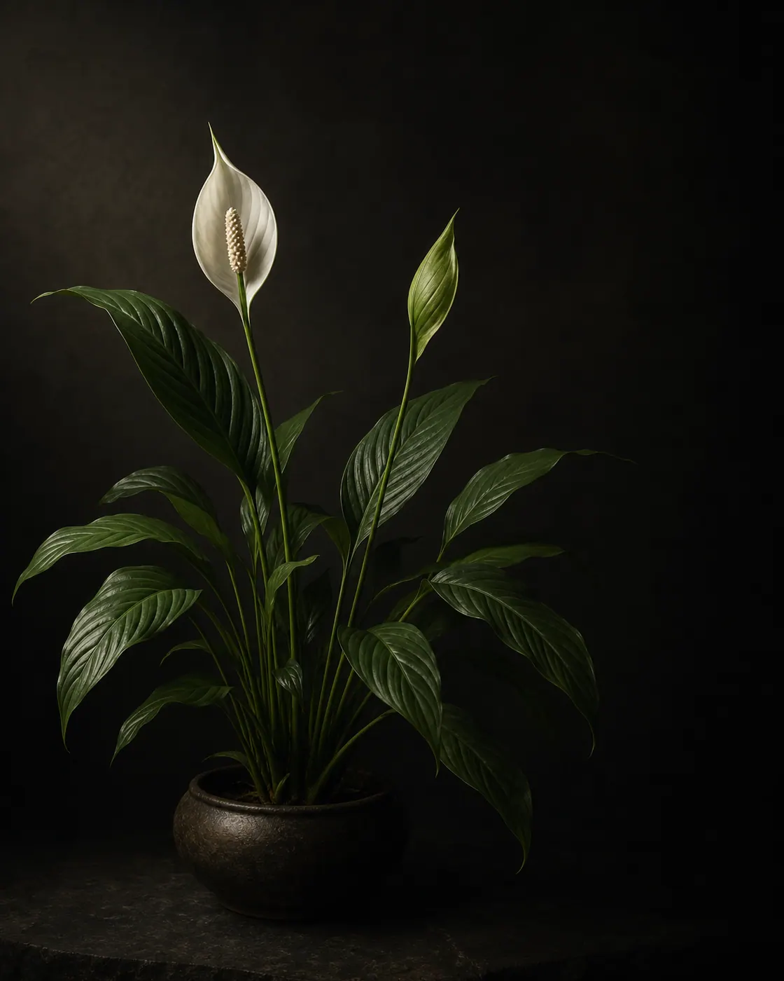 Peace Lily, a Botanical Nocturne portrait