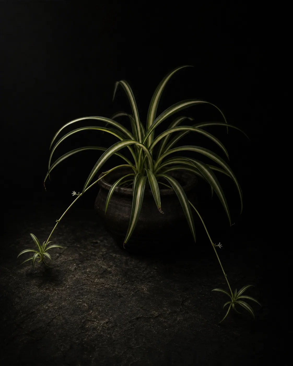 Spider Plant, a Botanical Nocturne portrait